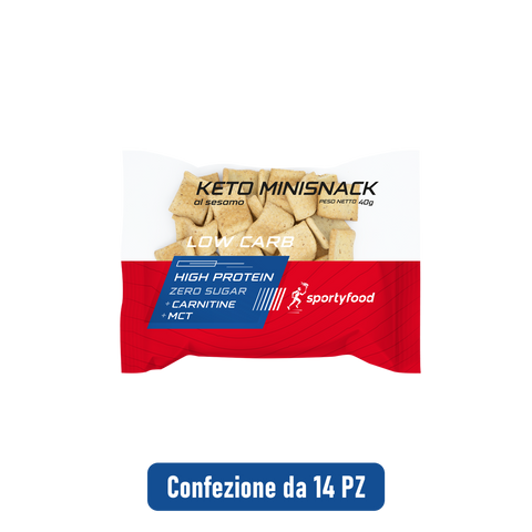 Keto Minisnack al Sesamo Sportyfood - Confezione da 14 PZ