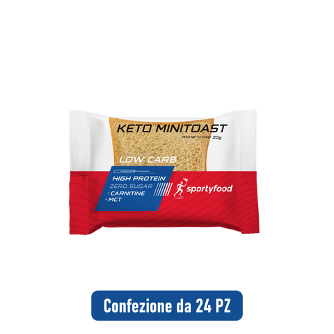 Keto Minitoast Sportyfood - Gusto Neutro - Confezione da 24 PZ