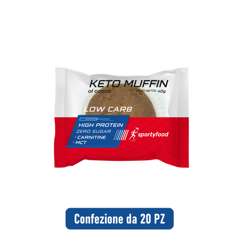 Keto Muffin Sportyfood - Gusto Cocco - Confezione da 20 PZ
