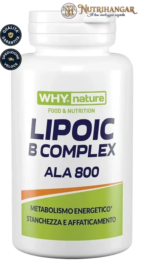 Integratore Lipoic B Complex Why Nature con Acido Alfa Lipoico e Vitamine B