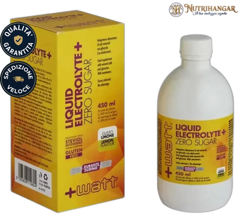 onfezione Liquid Electrolyte+ - +Watt integratore sali minerali liquido Gusto Limone
