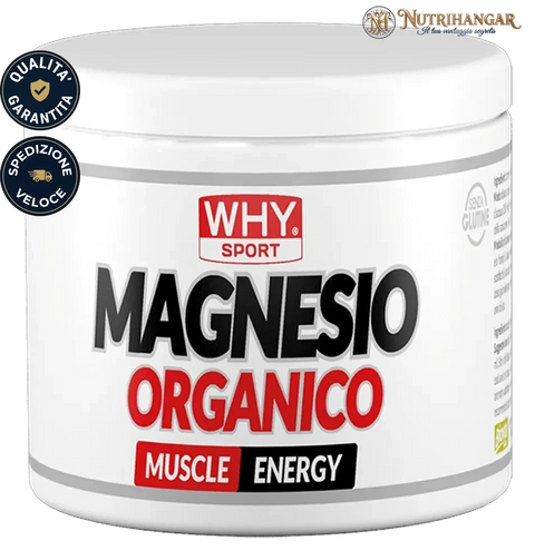 Barattolo di Magnesio Organico Why Sport ad alta biodisponibilità