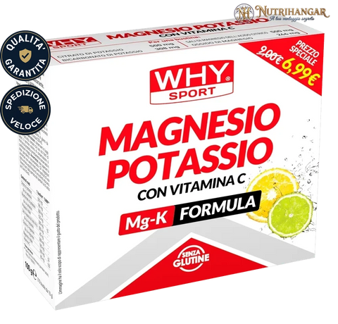 Bustine di Magnesio Potassio Why Sport per il reintegro idrosalino 10 Bustine