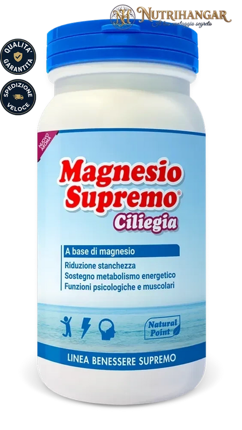 Barattolo di Magnesio Supremo® Natural Point 150g polvere solubile