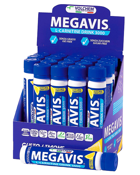 Megavis® Drink 3000 Volchem - Gusto Limone - Box da 20 Flaconcini da 25 ml