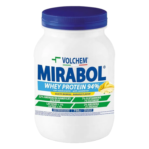 Mirabol® Whey Protein 94 Volchem Banana – barattolo da 750 gr