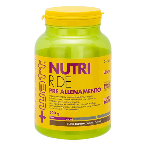 Nutri Ride Pre Allenamento +Watt Biscotto – barattolo da 500 g