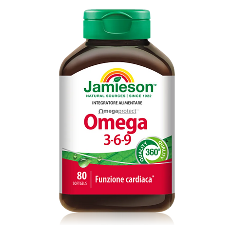 Omega 3-6-9 Jamieson – barattolo da 80 Softgels