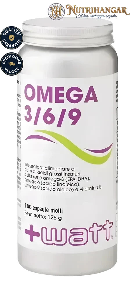 Confezione Omega 3/6/9 +Watt integratore acidi grassi essenziali
