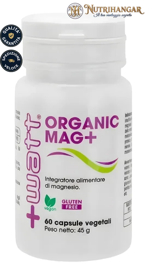 Confezione ORGANIC MAG+ - +Watt integratore magnesio bisglicinato
