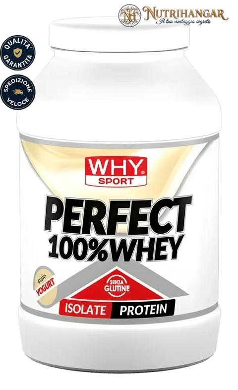 Barattolo di Perfect 100% Whey Why Sport Gusto Yogurt 900 gr