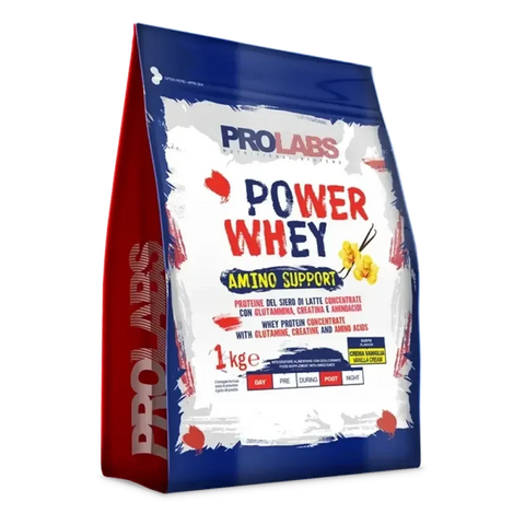 Power Whey Amino Support Prolabs – doypack da 1 kg / Crema Vaniglia