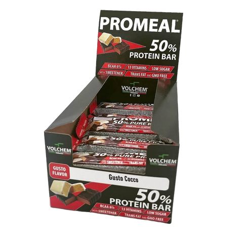 Promeal® Protein 50% Volchem - Gusto Cocco - Box da 20 Barrette da 60 gr