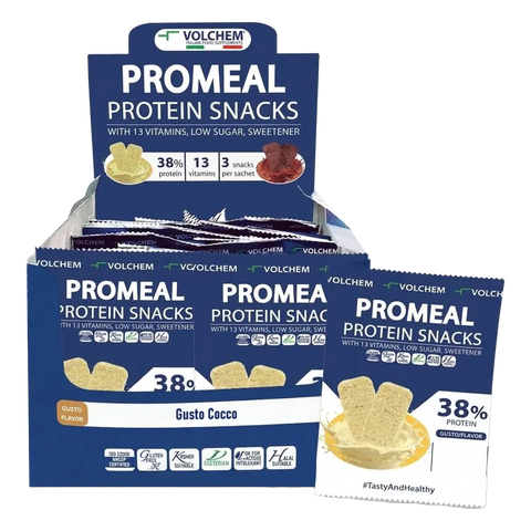 Promeal® Protein Snacks White Volchem Cocco – box da 16 Buste da 37,5 gr