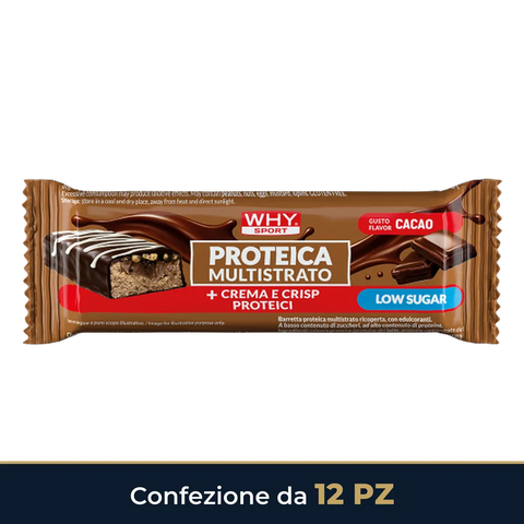 Proteica Multistrato Why Sport Cacao – box da 12 Barrette da 60 gr