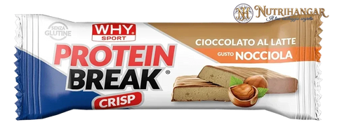 Barretta proteica Protein Break Why Sport per il recupero e la massa muscolare Gusto Nocciola
