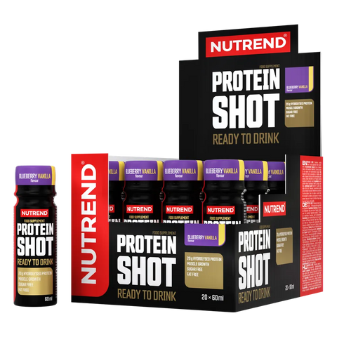 Protein Shot Nutrend Mirtillo e Vaniglia – box da 20 Shot da 60 ml
