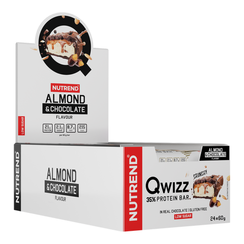 Qwizz Protein Bar Nutrend - Gusto Mandorla e Cioccolato - Box da 24 Barrette da 60 g