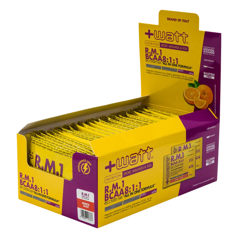 R.M.1 BCAA 8:1:1 Recovery Mix +Watt Arancia – box da 22 Bustine