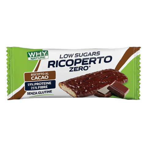 Ricoperto Zero Why Nature Cacao Ricoperto di Cioccolato Fondente – monoporzione da 25 gr