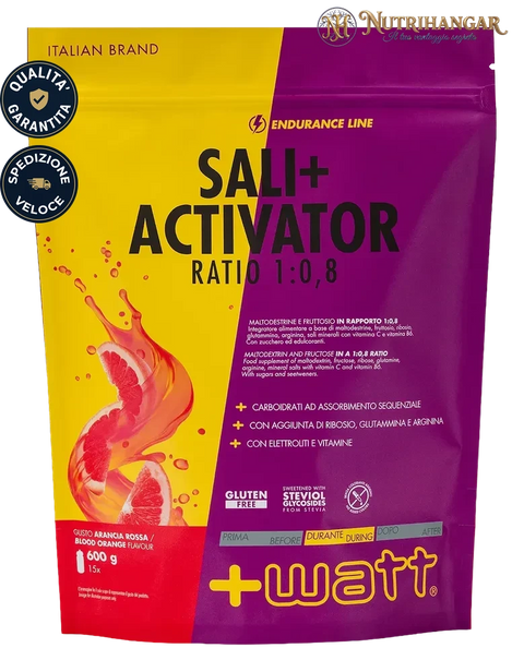 Confezione di Sali+ Activator +Watt integratore salino Gusto Arancia Rossa