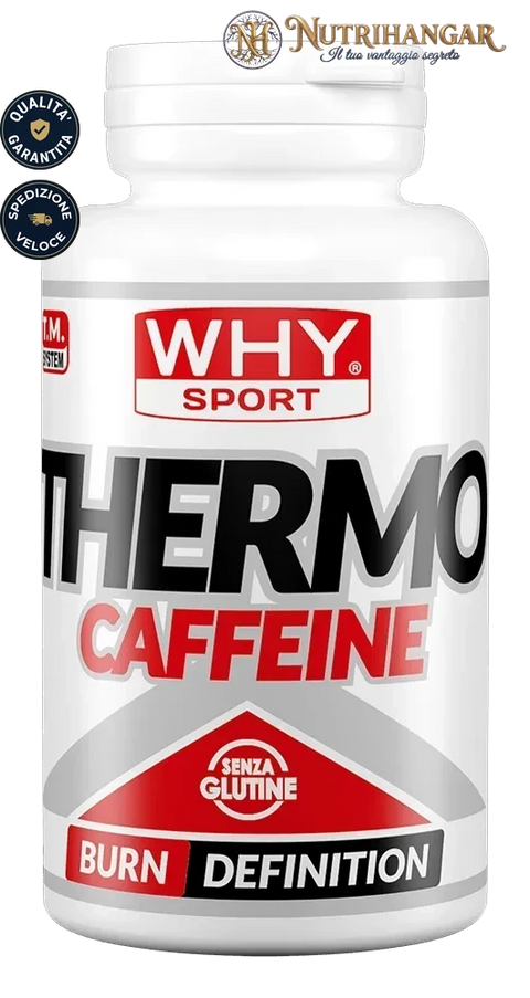 Flacone dell'integratore Thermo Caffeine Why Sport per il metabolismo