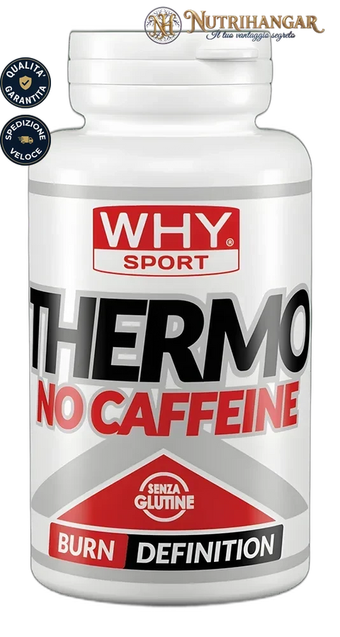 Flacone dell'integratore Thermo No Caffeine Why Sport senza caffeina