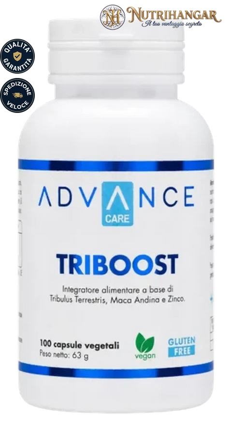 Confezione Triboost +Watt integratore tonico per sportivi.