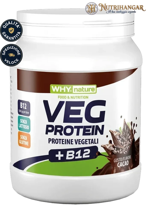 Integratore Veg Protein Why Nature con Spirulina e Maqui Gusto Cacao