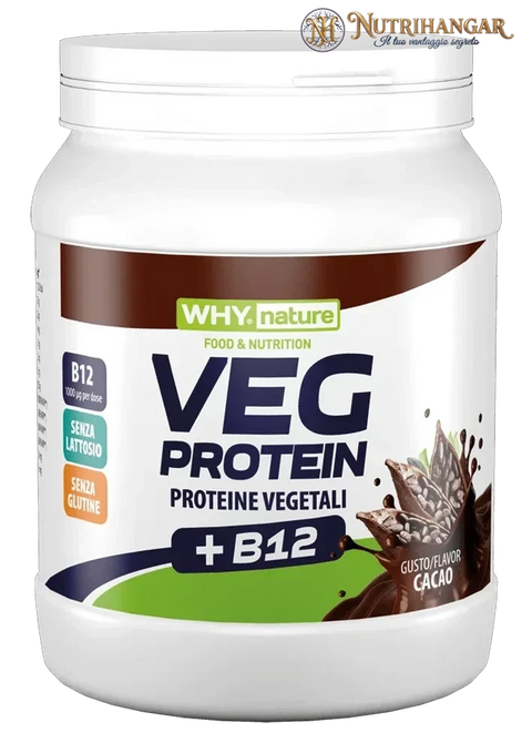 Integratore Veg Protein Why Nature con Spirulina e Maqui Gusto Cacao