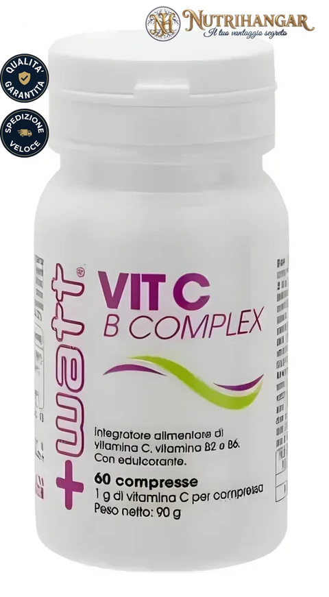 Scopri i benefici di Vit C B Complex +Watt. Potente antiossidante per sportivi e fumatori. Riduce stanchezza e affaticamento fisico e mentale