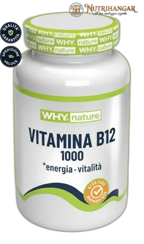 Integratore Vitamina B12 Why Nature per energia e supporto vegano