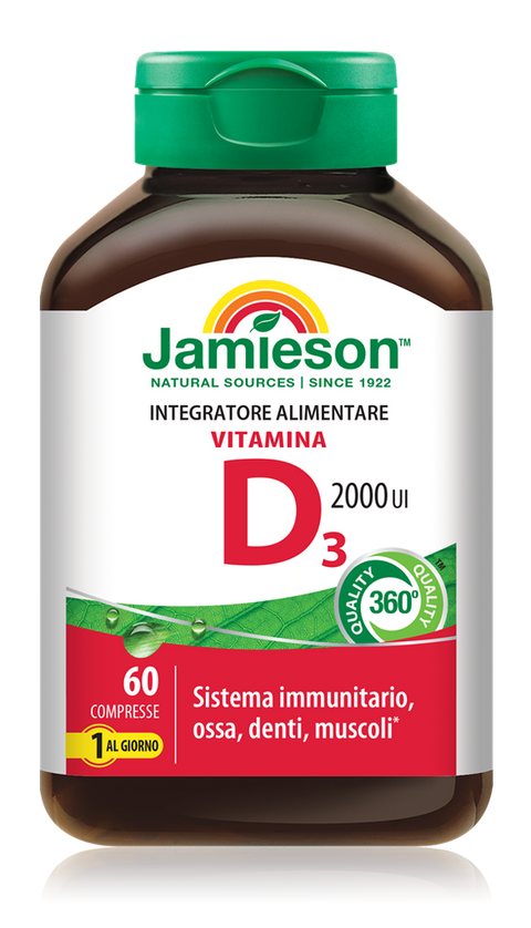 Vitamina D3 2000 UI Jamieson - Barattolo da 60 Compresse