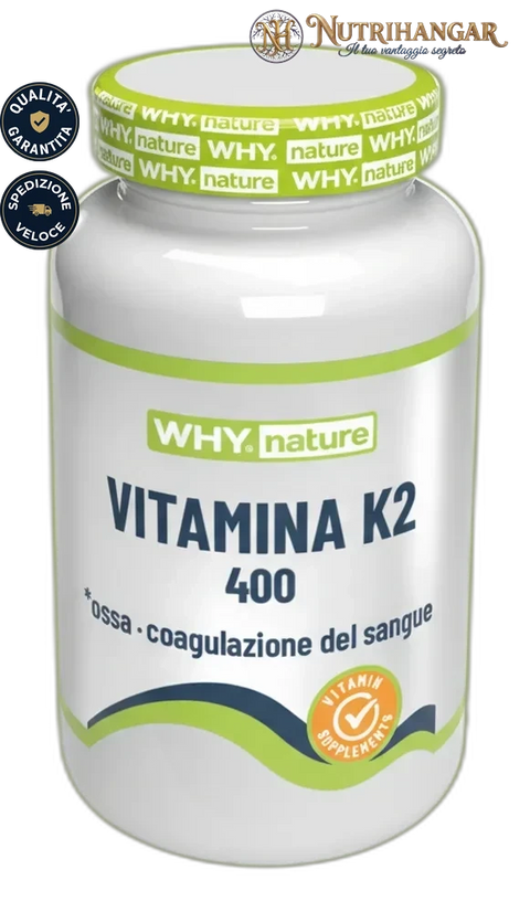 Confezione di integratore Vitamina K2 400 UI Why Nature