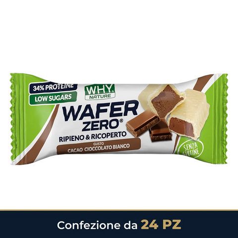 Wafer Zero Why Nature Cacao Cioccolato Bianco – box da 24 Barrette da 35 gr